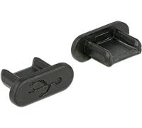 DeLOCK 64007 Negro 10pieza(s) tapa de seguridad para enchufe - Tapas de seguridad para enchufes (USB Micro-B, Negro, Polietileno (PE), 4,5 mm, 9 mm, 3,5 mm)