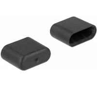 DeLOCK 64008 USB Tipo C Negro 10pieza(s) tapa de seguridad para enchufe - Tapas de seguridad para enchufes (USB Tipo C, Negro, Polietileno (PE), 7,85 mm, 9,8 mm, 4,1 mm)