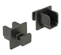 Delock 64010 tapa de seguridad para enchufe negro 10 pieza(s)