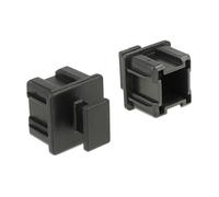 DeLOCK 64012 Protector contra Polvo para Conector Mini SAS HD SFF-8644 con Asa, 10 Piezas, Negro, Polipropileno