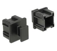 Delock 64012 tapa de seguridad para enchufe negro 10 pieza(s)