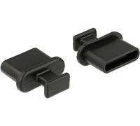 DeLOCK 64013 USB Tipo C Negro 10pieza(s) tapa de seguridad para enchufe - Tapas de seguridad para enchufes (USB Tipo C, Negro, Polietileno (PE), 9,8 mm, 10,5 mm, 4 mm)