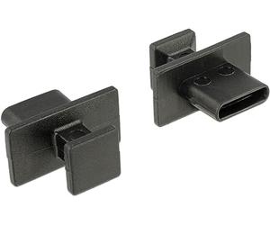 DeLOCK 64015 USB Tipo C Negro 10pieza(s) tapa de seguridad para enchufe - Tapas de seguridad para enchufes (USB Tipo C, Negro, Polietileno (PE), 13,9 mm, 14,2 mm, 7,6 mm)