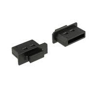 DeLOCK 64025 Tapa Protectora para Conector Displayport con Asa, Pack de 10 Unidades, Negro