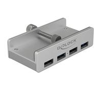 DELOCK 64046 - USB externo 3,0 4 puertos hub con tornillo de bloqueo
