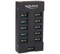 Delock 64128 - Hub RGB para Luces LED ARGB (10 Puertos), Color Negro