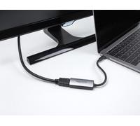 Delock 64264 adaptador de cable de vídeo 0,17 m usb tipo c hdmi negro