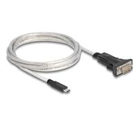 Delock 64270 cable de serie negro, transparente 2 m usb tipo c db-9