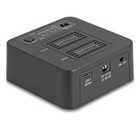 DeLOCK 64300 base de conexión para disco duro Almacenamiento USB 3.2 Gen 2 (3.1 Gen 2) Type-C Negro