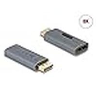 Delock 64328 cambiador de género para cable displayport antracita