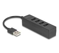 Delock 64334 hub de interfaz usb 2.0 type-a 480 mbit/s negro