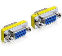 Delock 65008 cambiador de género para cable sub-d9 azul, plata