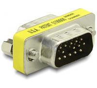 Delock 65010 cambiador de género para cable vga plata