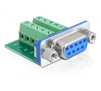Delock 65268 cambiador de género para cable sub-d 9 pin terminal bloc