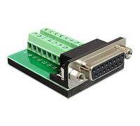 DeLOCK 65274 - Adaptador para Cable (Sub-D 15 Pin Gameport/16 Pin Terminal Block, Hembra), Verde