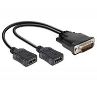 Delock 65280 adaptador de cable de vídeo 0,25 m dms 2 x hdmi negro