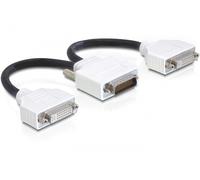 Delock 65281 adaptador de cable de vídeo 0,2 m dms 2 x dvi negro