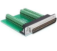 Delock 65320 conector sub-d 37 negro, verde, plata