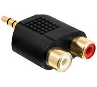 DeLOCK 65365 adaptador de cable 3.5mm 2xRCA Negro - Adaptador para cable (3.5mm, 2xRCA, Male connector/Female connector, Negro)