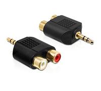 DeLOCK 65365 adaptador de cable 3.5mm 2xRCA Negro - Adaptador para cable (3.5mm, 2xRCA, Male connector/Female connector, Negro)