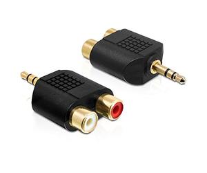 DeLOCK 65365 adaptador de cable 3.5mm 2xRCA Negro - Adaptador para cable (3.5mm, 2xRCA, Male connector/Female connector, Negro)