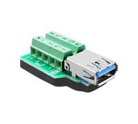 DeLOCK 65370 - Adaptador para Cable (USB 3.0-A, 10p, Hembra/Hembra, Negro, Verde, Plata, 2,3 cm, 9 mm)