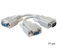 Cable serial DELOCK 65403 0,17 m DB-9 macho a hembra beige