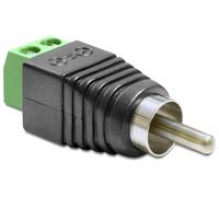 Delock 65417 cambiador de género para cable rca 2p negro, verde, plat
