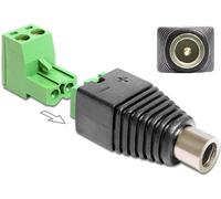 Delock 65423 cambiador de género para cable dc 2.1 x 5.5 mm 2p negro,