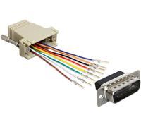 Delock 65432 cambiador de género para cable sub-d 15p rj45 negro, gri