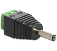 Delock 65434 cambiador de género para cable dc 1.3 x 3.5 mm 2p negro,