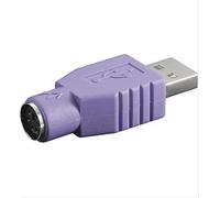 Delock 65461 cambiador de género para cable usb-a ps/2 violeta