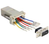 Delock 65462 cambiador de género para cable sub-d 9 rj45 gris