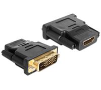 Cambiador de género DeLOCK 65466 DVI 24+1 a HDMI Negro