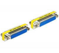 Delock 65483 cambiador de género para cable sub-d 25 azul, plata, ama