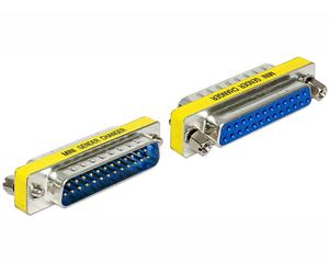 Delock 65484 cambiador de género para cable sub-d 25 azul, plata