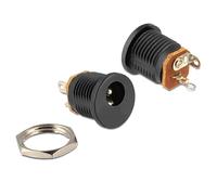 Delock 65503 cambiador de género para cable dc 2.1 x 5.5 mm negro