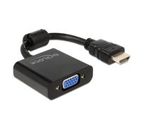 Delock 65512 adaptador de cable hdmi-a vga, negro, adaptador para cabl