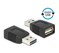 Delock 65520 cambiador de género para cable usb 2.0 a negro