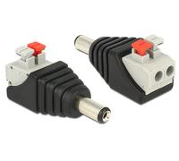 Delock 65523 cambiador de género para cable dc 5.5 x 2.1 mm negro, pl