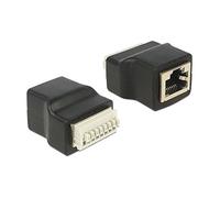 DeLOCK 65527 adaptador de cable RJ45 Negro, Plata - Adaptador para cable (RJ45, Hembra, Negro, Plata)
