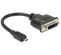 Delock 65563 adaptador de cable de vídeo 0,2 m dvi-d micro-hdmi negro