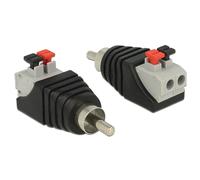 Delock 65566 cambiador de género para cable rca negro, gris, rojo