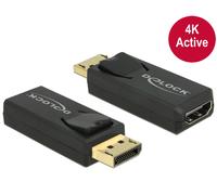 Delock 65573 cambiador de género para cable displayport 1.2 hdmi negr