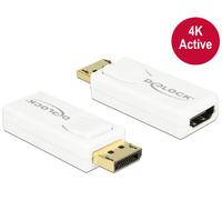 Delock 65580 cambiador de género para cable displayport 1.2 hdmi blan