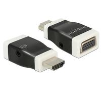 Cambiador de género para cables DeLOCK HDMI-A a VGA Negro/Blanco