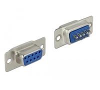 Delock 65882 conector sub-d 9 pin azul, plata