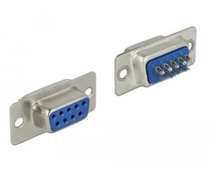 Delock 65882 conector sub-d 9 pin azul, plata