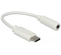 Delock 65913 cable de audio 0,14 m 3,5mm usb blanco