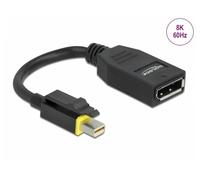 Adaptador Mini DisplayPort 1.4 a DisplayPort negro